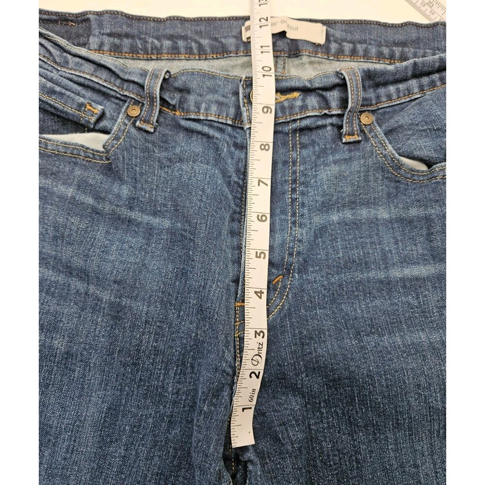 Levi's Women's Bootcut Denim Blue Jeans w Studded Flap Pockets sz 12L - Picture 9 of 10